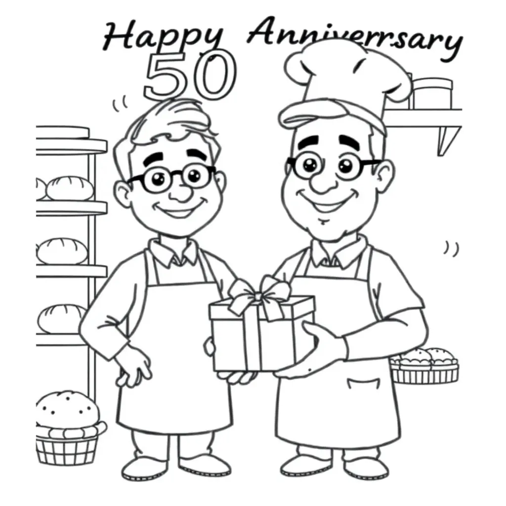 Anniversaire Baker Gift Party Dessin animé