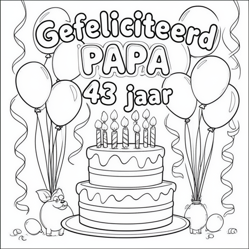 Geburtstagstorte 43 Luftballons