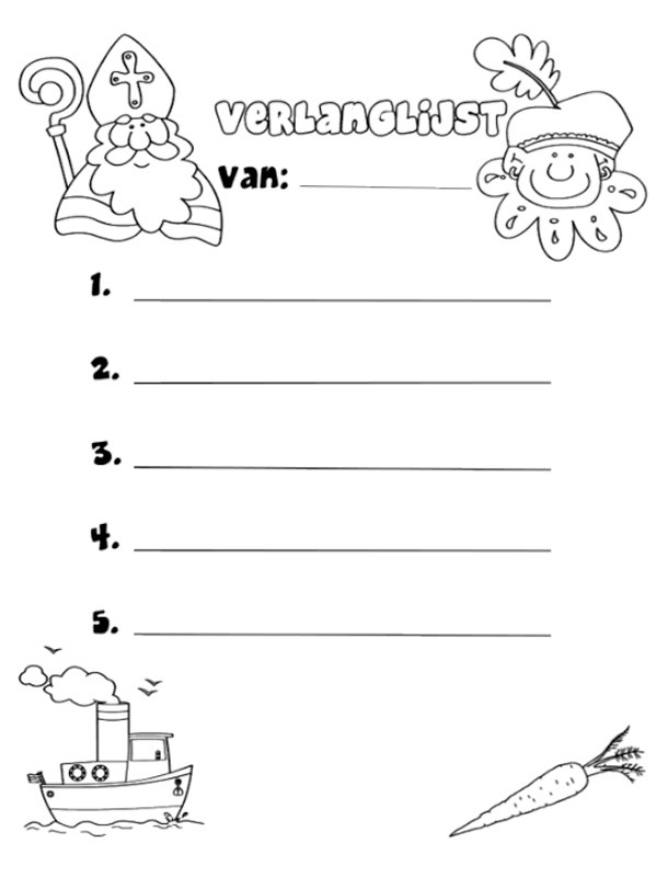 Sinterklaas ønskeliste