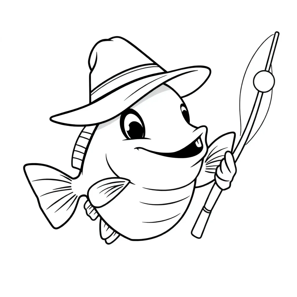 Fiskestang tegneserie sommer rekreation