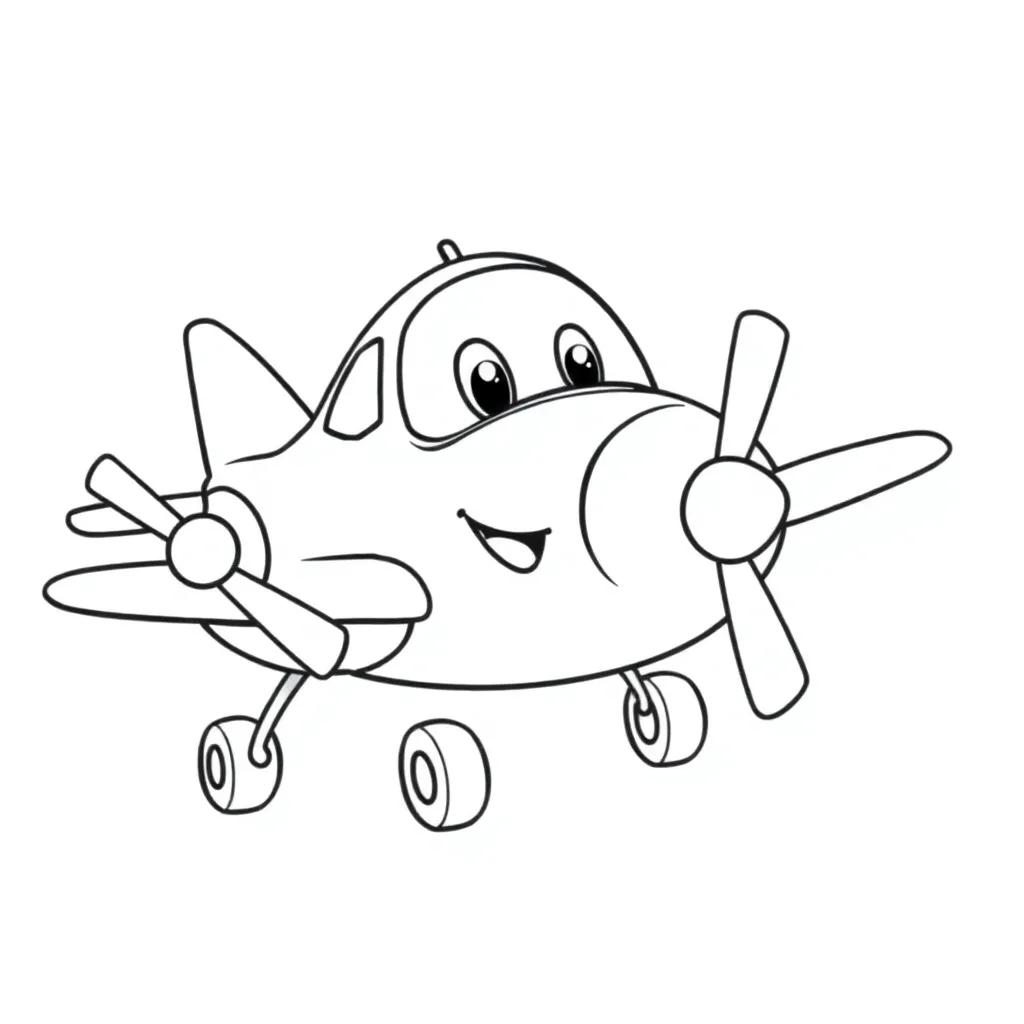 Flugzeug Dusty Cartoon Abenteuerfreundlich