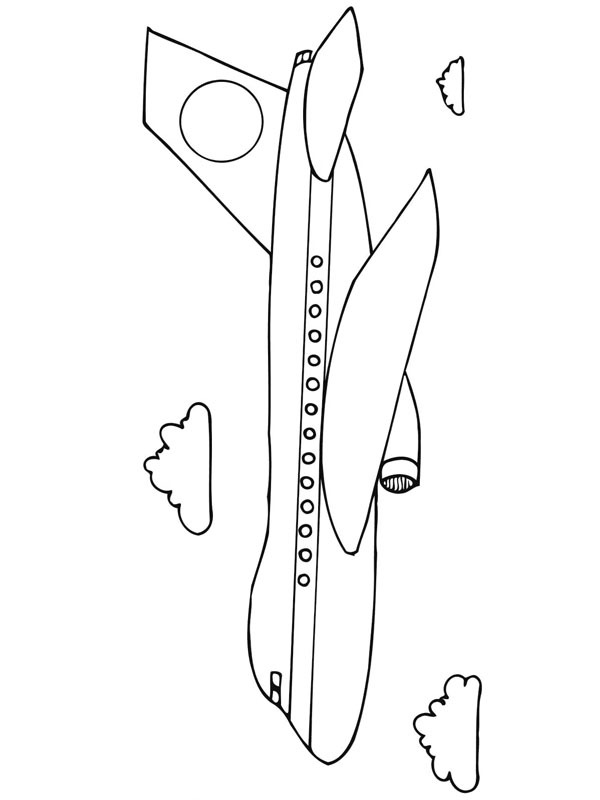 Flugzeug in den Wolken