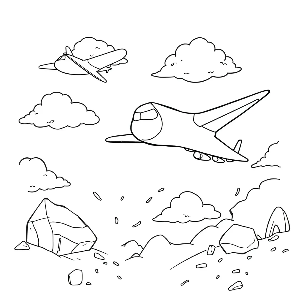 Flugzeuge Cartoon Wolken Abenteuer kreativ
