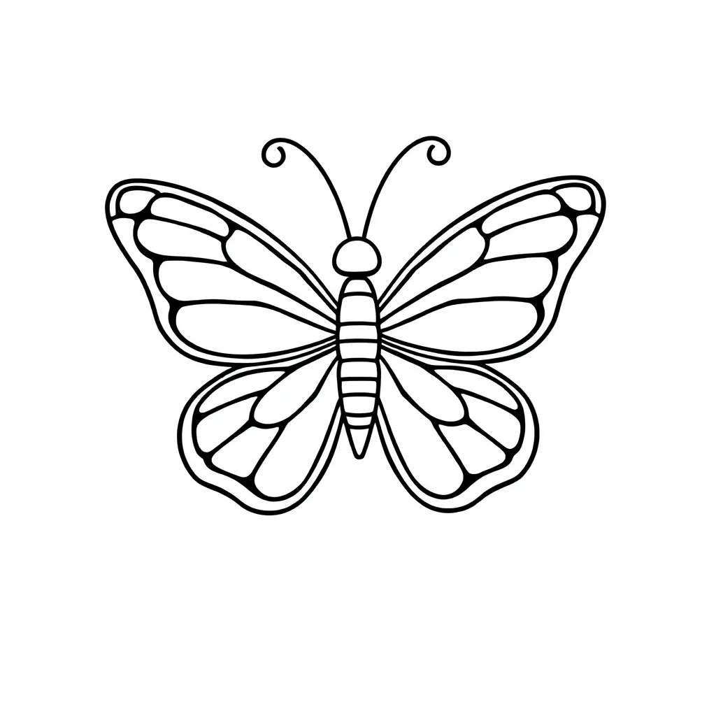 Vlinder Cartoon Natuur Schattig Creatief