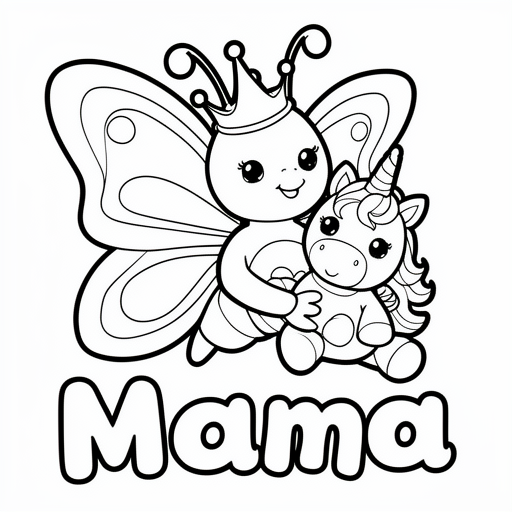 Sommerfugl med en krone og en enhjørning plyslegetøj