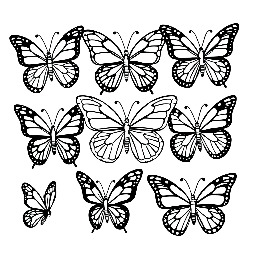 Butterfly Nature Spring Detaljeret yndefuld