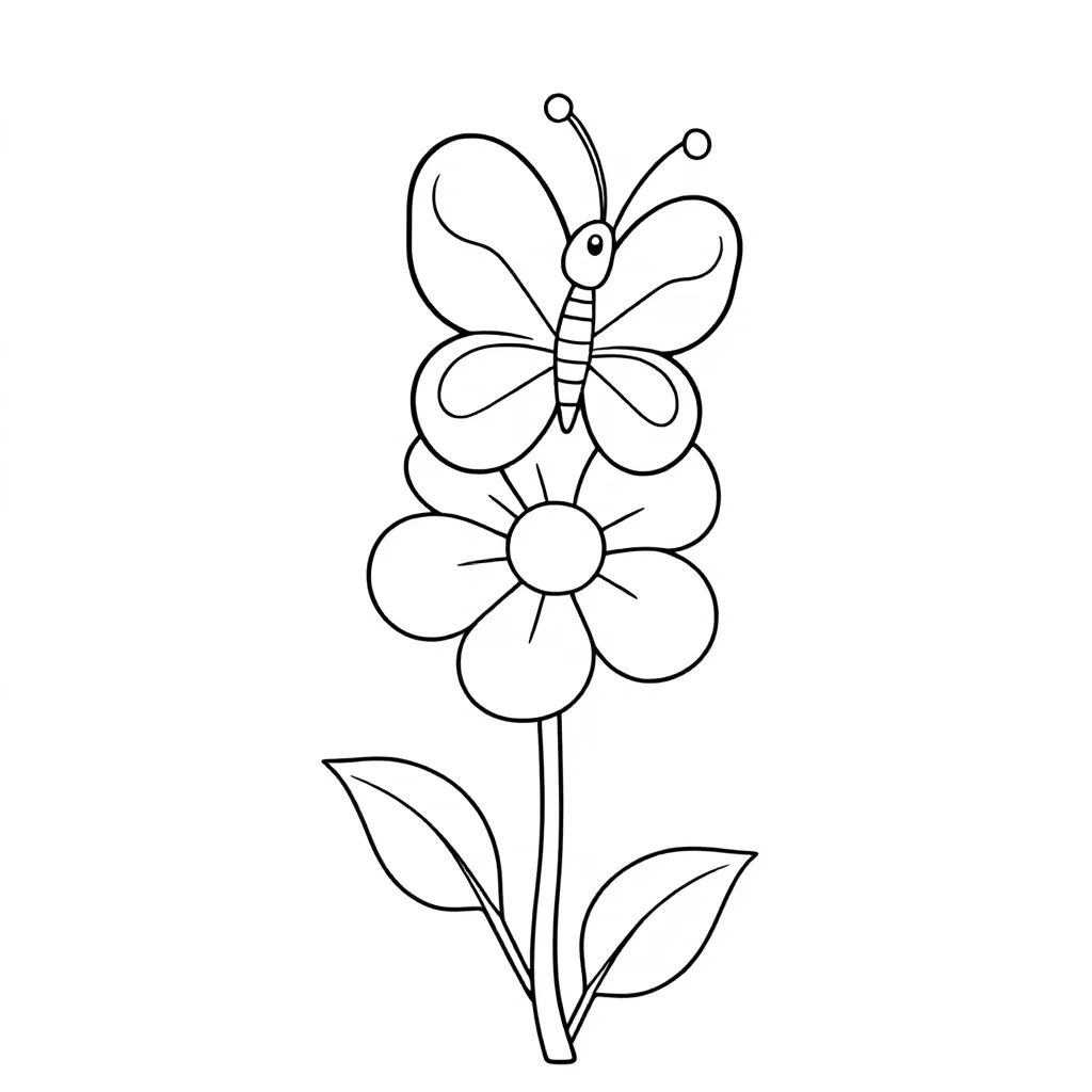 Sommerfugl på en blomst