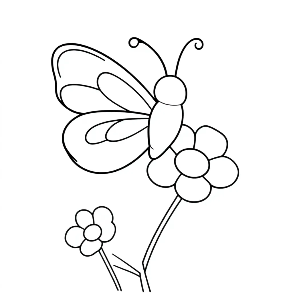 Sommerfugl på en blomst