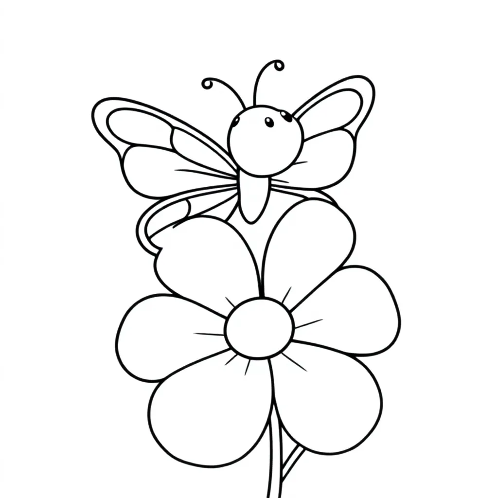 Sommerfugl på en blomst