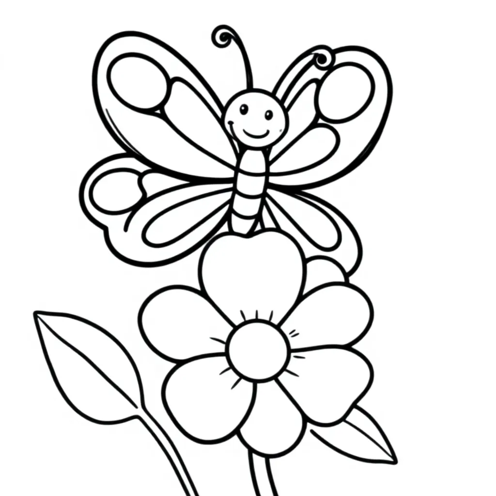 Sommerfugl på en blomst