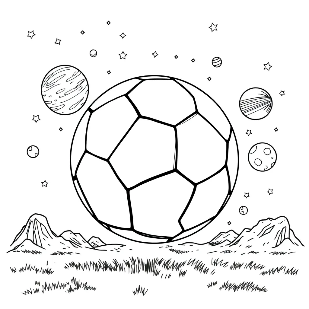 Football Sporty Creative Children Drawing