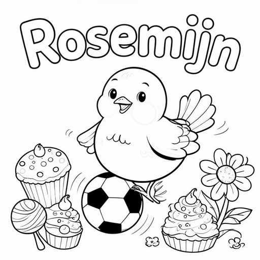 Fußball-vogel-vogel-vogel-cupcake-Eis Fußball-Blume