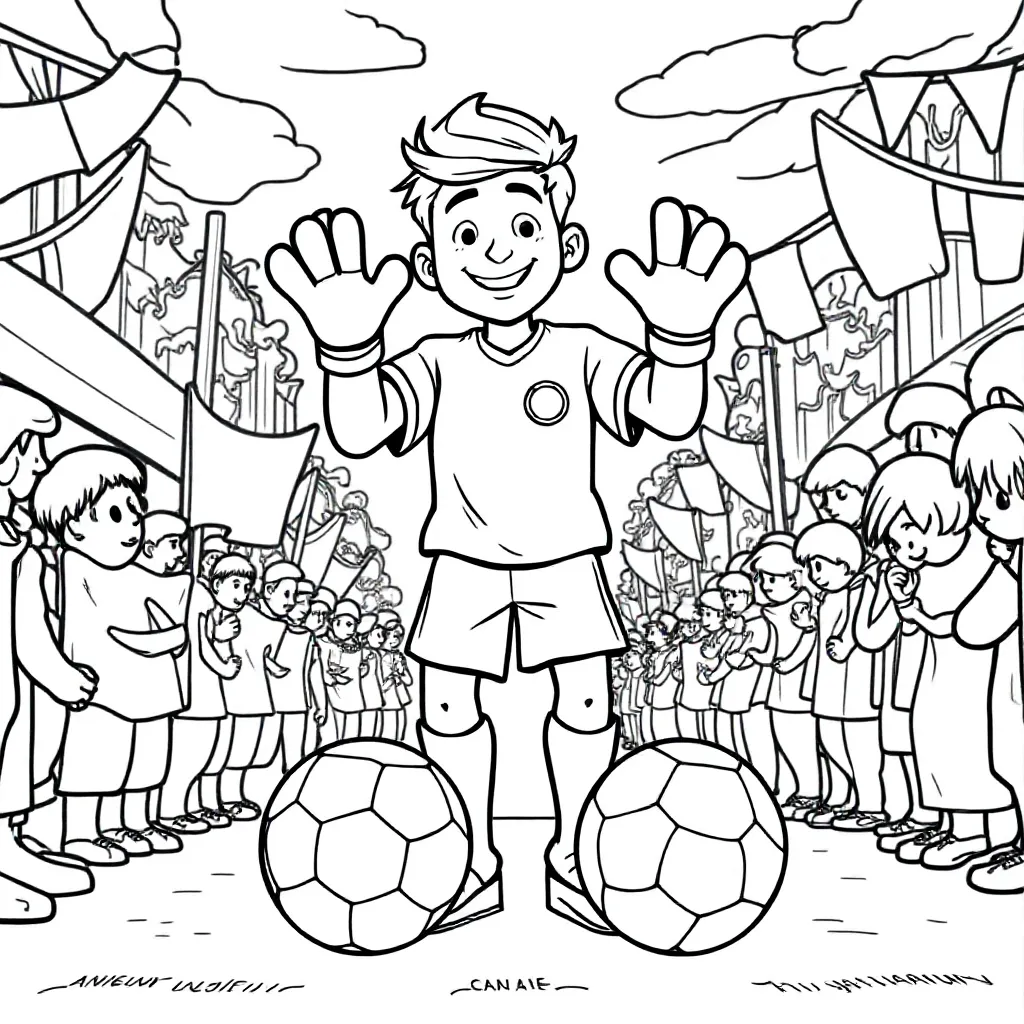 Fodboldmålmand laver en redning