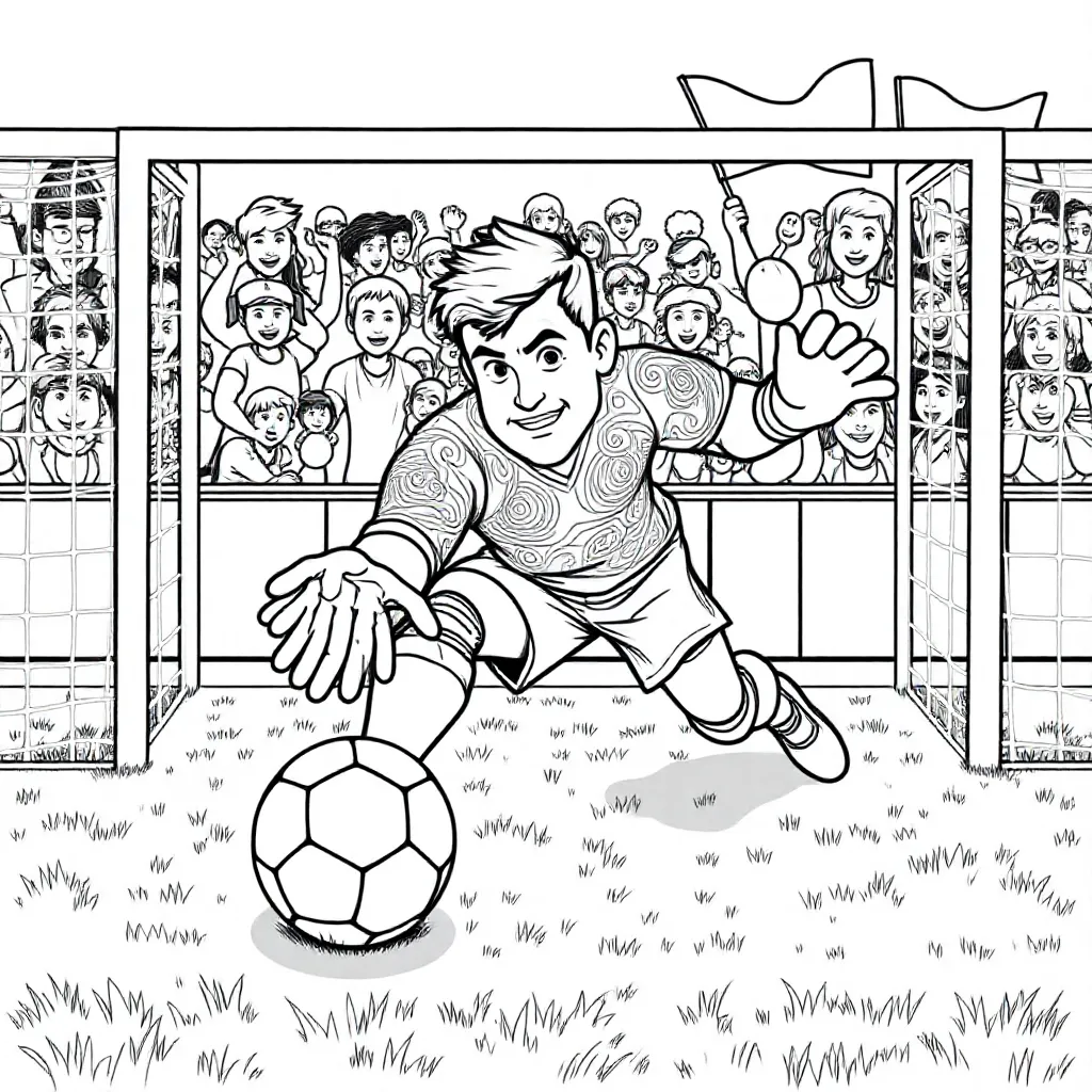 Fodboldmålmand med bold