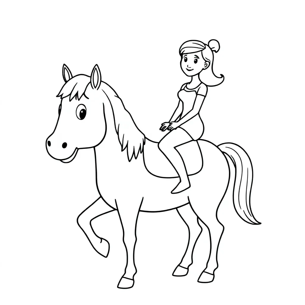 Woman on a horse