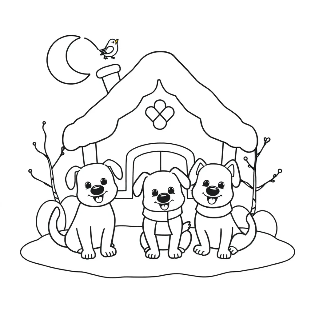 Kaste og leke Pip Winter Dogs Snow