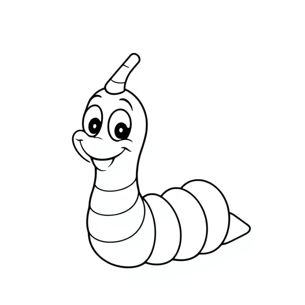 Worm met horn