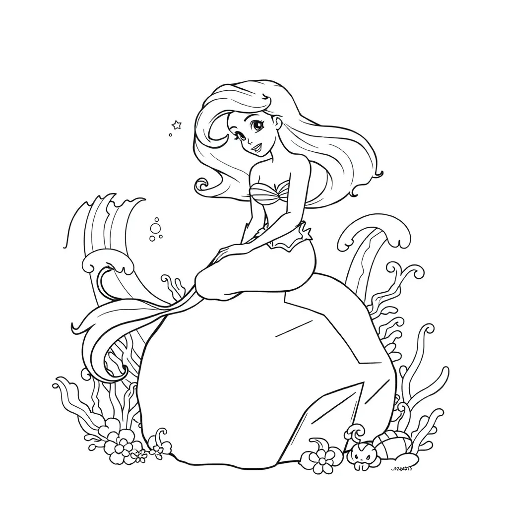 Zeemeermin Ariel Disney Prinses Roodharige Schone Onderwaterwereld Fantasie