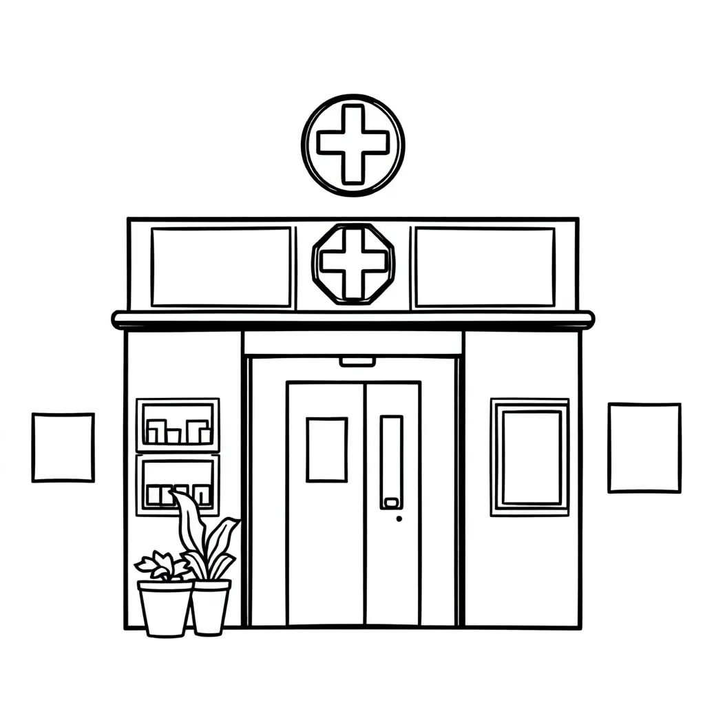 Krankenhausarzt, Krankenschwester, medizinische Versorgung