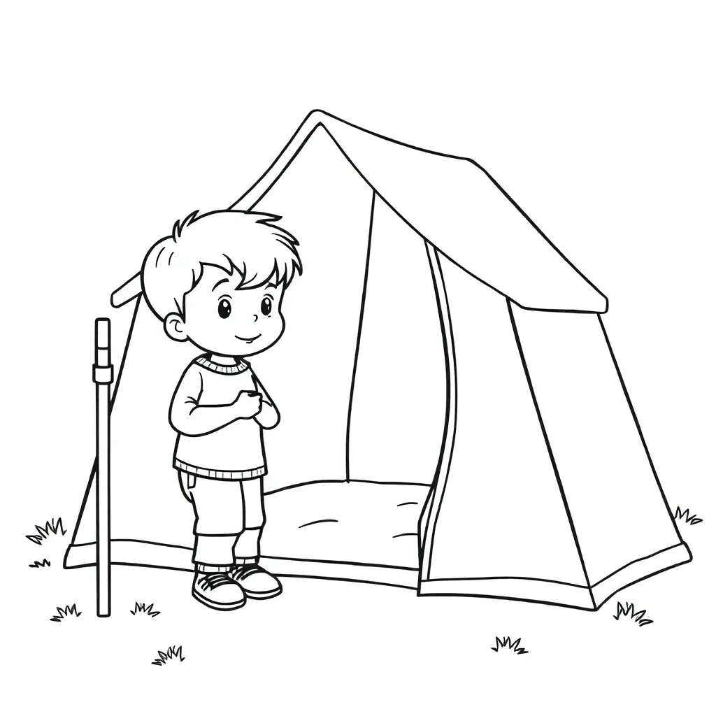 Sommer-Campingzelt-Naturabenteuer